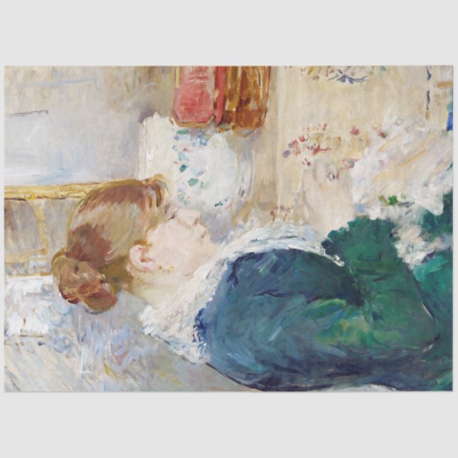 Woman Sewing, Berthe Morisot Tissue Paper (Front)