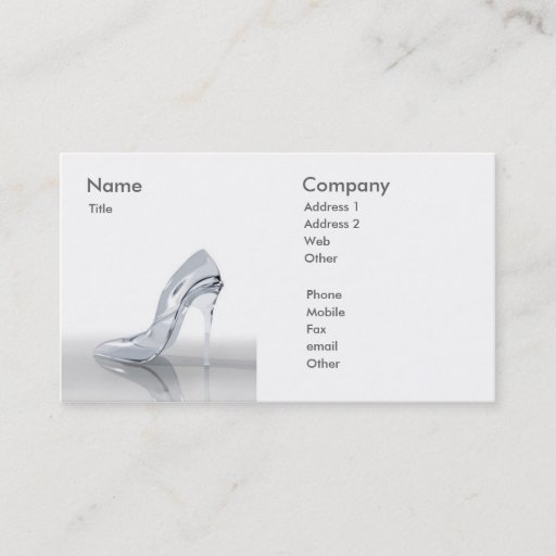 Customizable Woman Shoe - Business Card