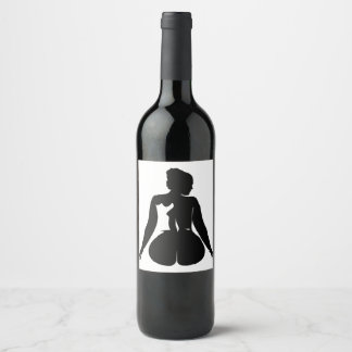 woman silhouette 97 wine label