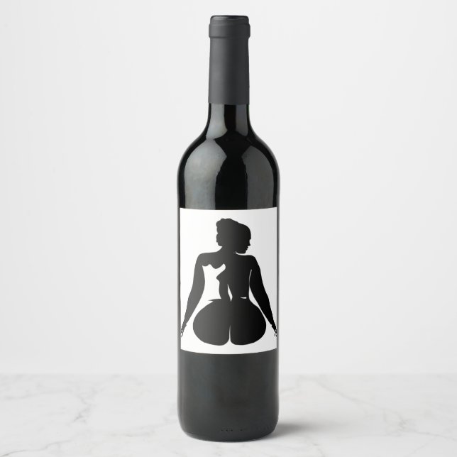 woman silhouette  97 wine label (Front)
