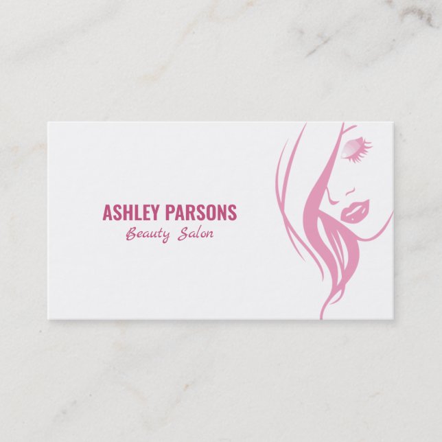 Woman Silhouette Business Card (Front)