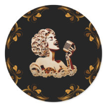 Woman singing paper crafts music art