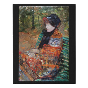 Woman Sitting on the Bench, Mary Cassatt Faux Canvas Print