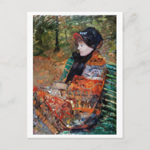 Woman Sitting on the Bench, Mary Cassatt Postcard