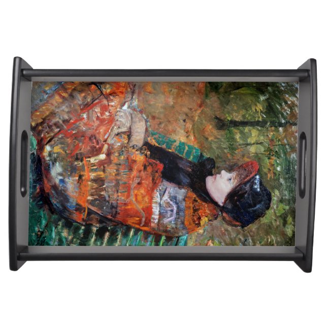 Woman Sitting on the Bench, Mary Cassatt Serving Tray (Front)