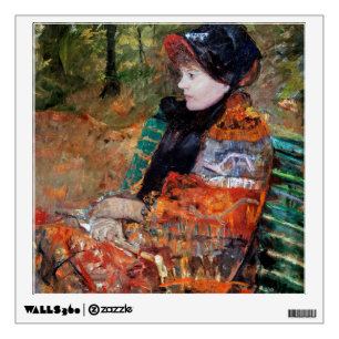Woman Sitting on the Bench, Mary Cassatt Wall Decal