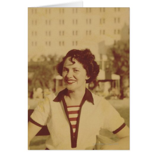 Woman Sitting Outside Cards (Front)