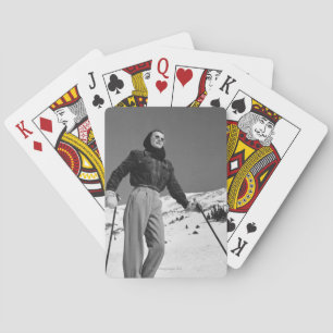 Woman Skier Poker Cards