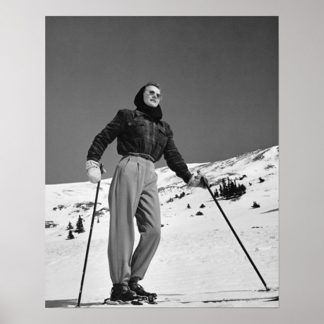 Woman Skier Poster (Front)