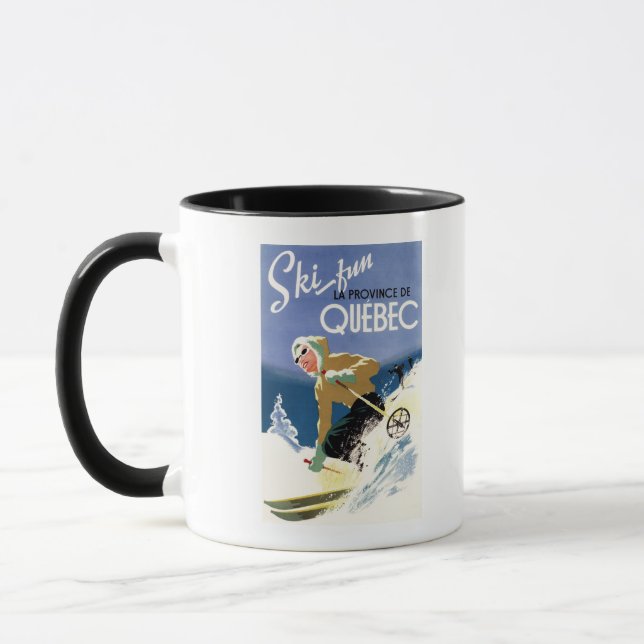 Woman Skiing - Both English and French Poster Mug (Left)