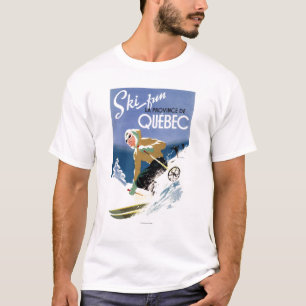 Woman Skiing - Both English and French Poster T-Shirt