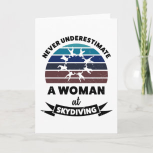 Woman Skydiving Funny Gift Mom Wife Card