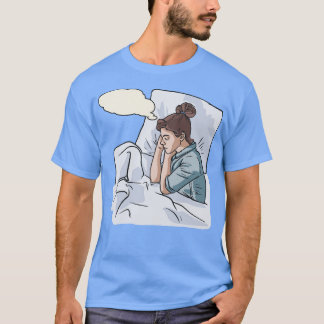 Woman Sleeping Dreaming Bubble Dream Dreams Sleep T-Shirt