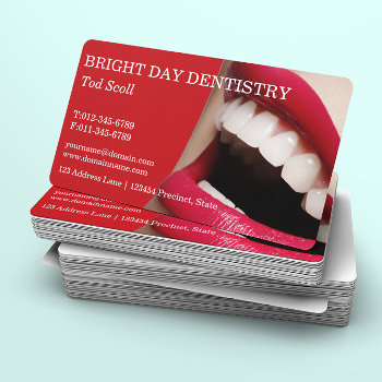 Woman Smile. Teeth Whitening. Dental Care. Business Card by riverme at Zazzle