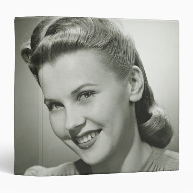 Woman Smiling 2 3 Ring Binder (Front/Spine)