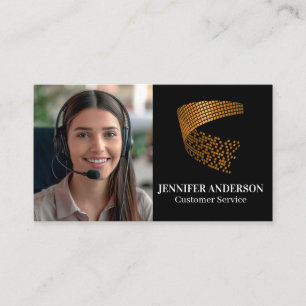 Woman Smiling Customer Service Call Center Business Card