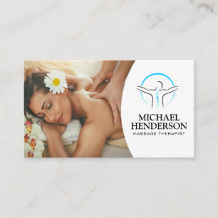 Woman Smiling Getting Massage Business Card