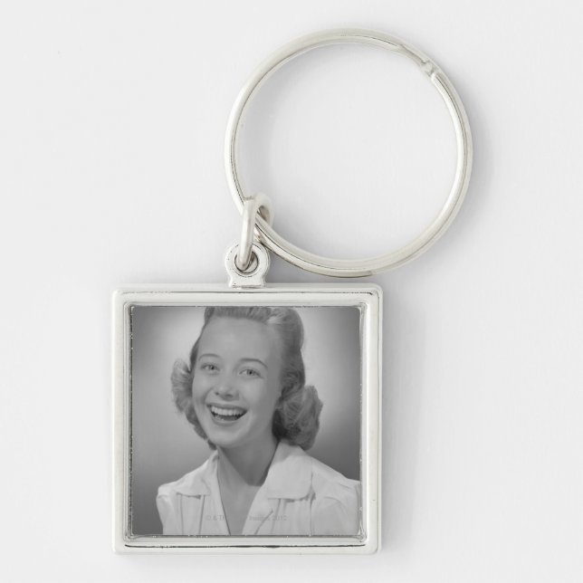 Woman Smiling Keychain (Front)