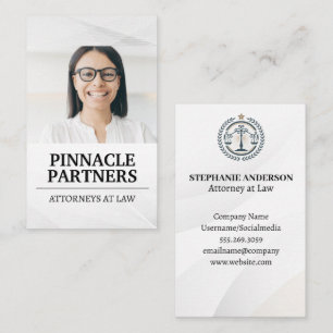 Woman Smiling   Law Justice Logo Business Card