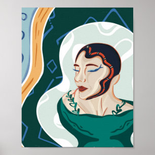 Woman Snake - Snake Head Lady Poster