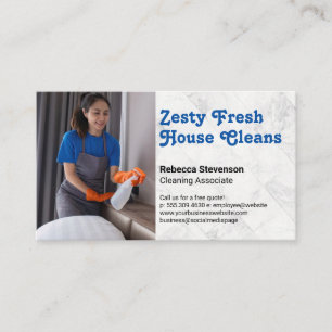Woman Spray Cleaning Maid Business Card