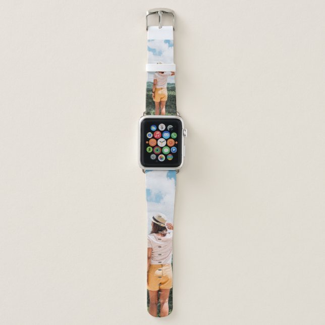 Woman standing near trees apple watch band (Front)