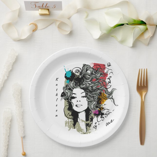 Woman Strong Empowered Paper Plates (Wedding)