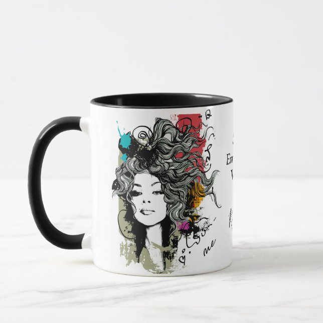 Woman Strong Empowered Personalize Mug (Left)