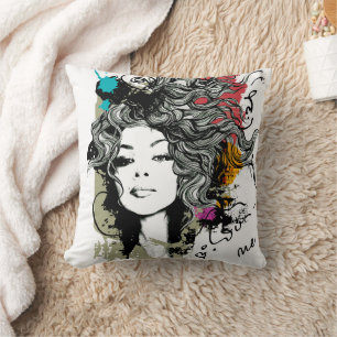 Woman Strong  Empowered Stylish Personalize  Throw Pillow