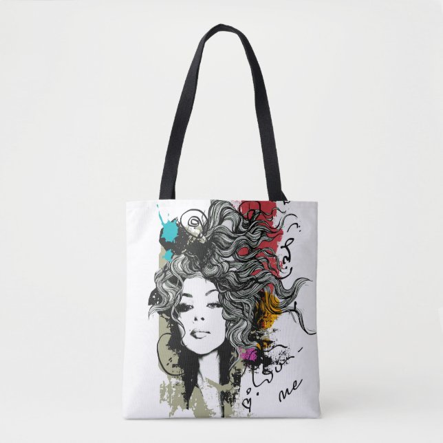 Woman Strong Empowered Tote Bag (Front)