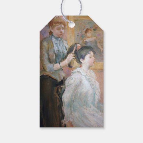 Woman Styling Daughters Hair by Berthe Morisot Gift Tags