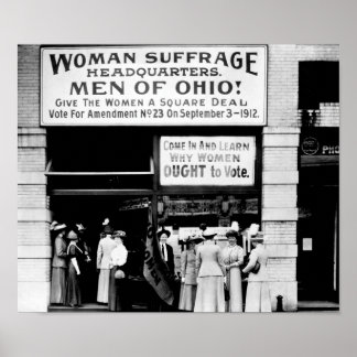 Woman Suffrage Headquarters - Cleveland 1912 Poster