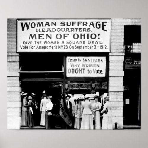 Woman Suffrage Headquarters _ Cleveland 1912 Poster