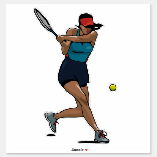 Woman Tennis Player Vinyl Sticker