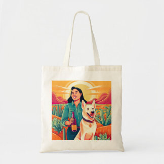 Woman, Tequila, and Rescue Dog: A Portrait Tote Bag