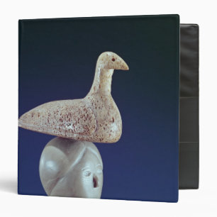 Woman thinking of a Loon bird, from Cape Dorset 3 Ring Binder