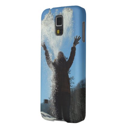 Woman throwing snow galaxy s5 cover