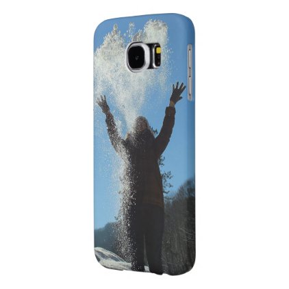 Woman throwing snow samsung galaxy s6 case