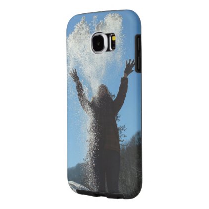 Woman throwing snow samsung galaxy s6 case