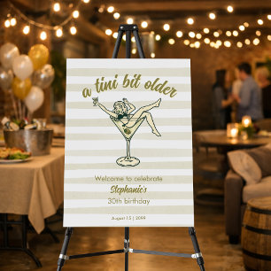 Woman Tini Bit Older Martini Retro 30th Birthday Foam Board