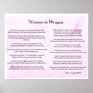 Woman to Woman ©2012 by Trinka Polite (poster) Poster