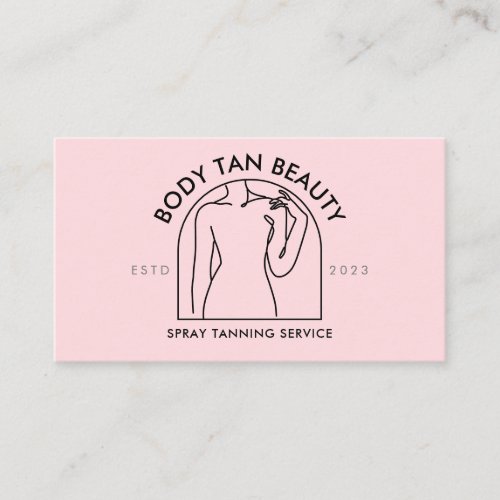 Woman Touching Shoulder Looking Window Spa Business Card