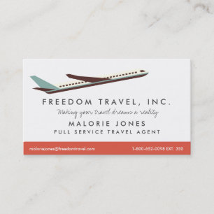 Woman Travel Agent Travel Agency Business Card