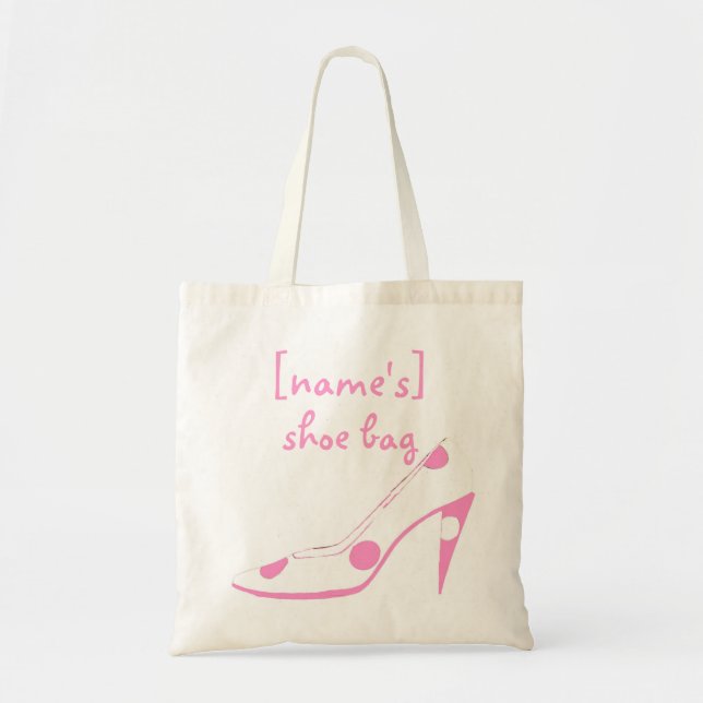 Woman  Traveler Shoe Protector Bag - pink (Front)