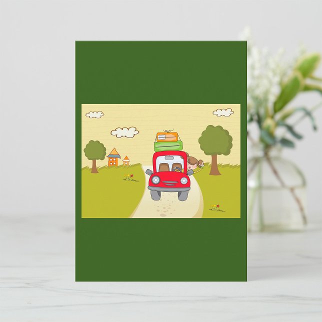 Woman Travelling By Car Invitation (Creator Uploaded)