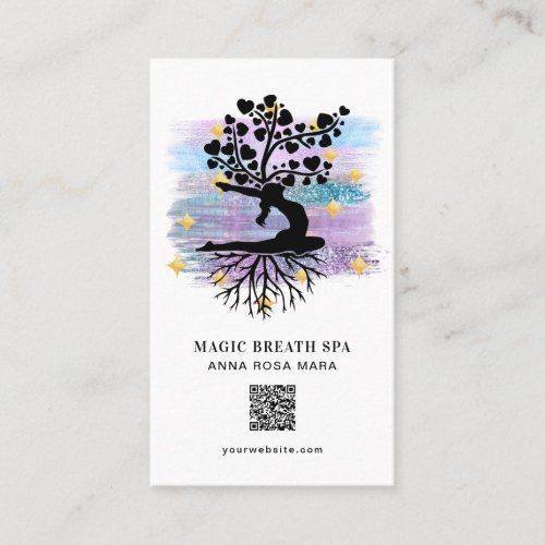  Woman Tree of Life Reiki Yoga Meditation   Business Card