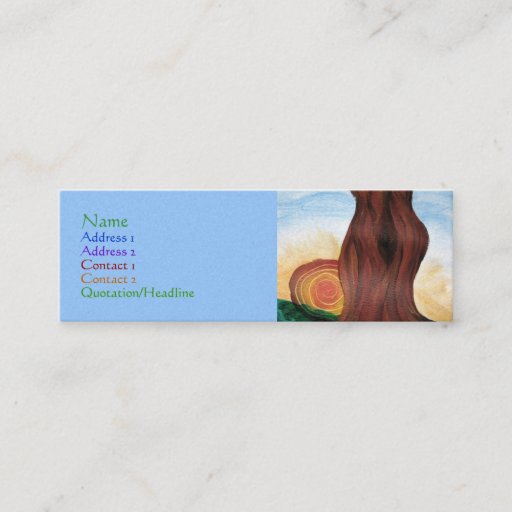 Customizable Woman Tree Profile Card Business Cards