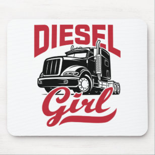 Woman Truck Driver Trucker Women Diesel Girl Mouse Pad