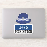 Woman UK Police Constable Hat with Name & Number Sticker