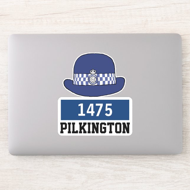  Woman UK Police Constable Hat with Name & Number Sticker (Computer)